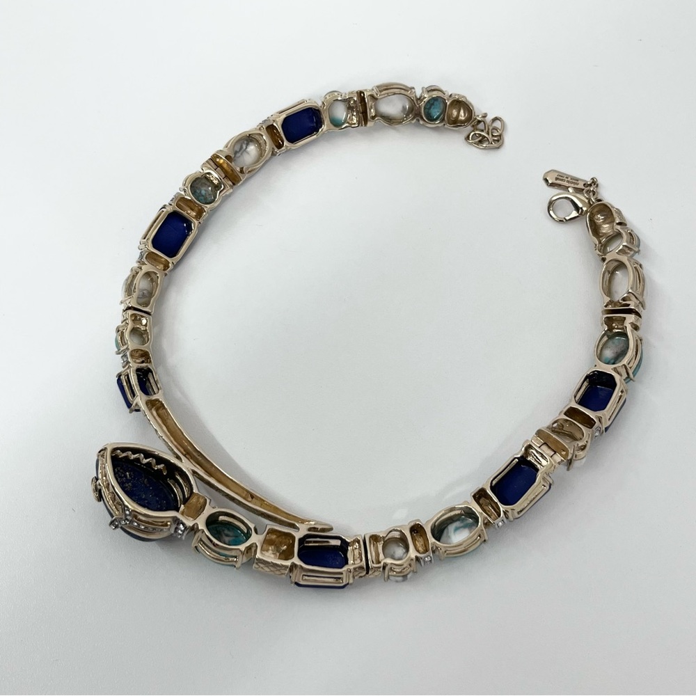 Roberto Cavalli Crystal Stone Snake Collar Necklace‎ Art To Wear - Picture 8 of 10